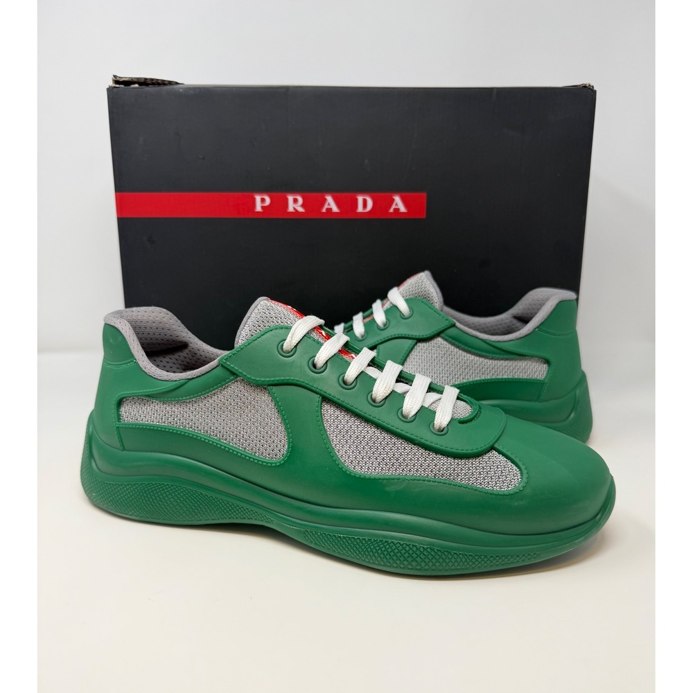Prada Americas Cup Rubber Sneaker Green Size 11 US 10 Prada